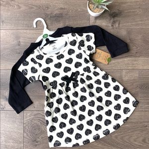 {NWT} Baby Girls Organic Cotton Dress Set (24M)